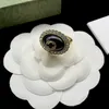 Solitaire Ring designer luxe Gu Jia G Jinggong Hoge kwaliteit Internet Rode Dubbele Ovaal Ingelegde Diamant Trendy Letter 3276