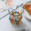 Weingläser, Glas, Wasserbecher, italienisches handbemaltes Kristallglas, helle Luxusfarbe, gewebt, europäischer Stil, neues Emaille-Whiskyglas-Trinkgeschirr L240323