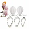 5pcs Magnolia Petal Veiner Silicone Mold Stainless Steel Cutter Set DIY Fondant Flower Clay Mould Cake Decorating Tools Bakeware 240318