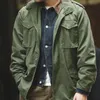 Maden M65 Jackor för män Army Green Oversize Denim Jacket Militär vintage Casual Windbreaker Solid Coat Clothro Loose 240311