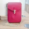 Bolsas de ombro de couro genuíno bolsa de telefone móvel feminina corrente de couro primeira camada tendência de verão simples para mulher