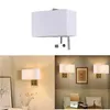 Wall Lamp Home Bedside Light Living Room Sconces Fabric Shade Top Quality For And El