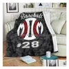Blankets 150X130 Cm Rugby Football Sherpa Blanket Baseball 3D Printed Shu Veet Kids Winter Double Thickness T9I00186 Drop Delivery Hom Dh2Kb
