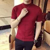 Men's Sweaters Spring Half High Collar Black Sexy Brand Knitted Pullovers Men Solid Color Casual Male Sweater Autumn Knitwear