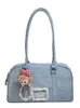 Shoulder Bags Y2K Denim Bag Handbag And Purses Totes Women 2024 Trendy Designer Ladies Casual Without Cartoon Pendant