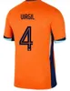 24 25 Nederländerna Europeiska Holland Club Soccer Jersey 2024 Dutch National Team Football Shirt Men Kids Kit Full Set Home Away Memphis Xavi Gakpo