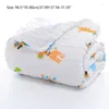 Filtar mjuk silkeslen tecknad muslin swaddle neutral mottagande filt stort droppskepp