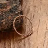 클러스터 반지 anillo 섬세한 트위스트 패션 링 티타늄 스틸 로즈 골드 컬러 도금 Bijoux 트렌디 한 여성 보석