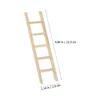 Garden Decorations 2 Pcs House Ladder DIY Landscape Decor Model Miniature Layout Props For Wooden Ladders