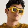 2 pcs moda designer de luxo balão inflável quadrado óculos de sol 2023 novo estilo óculos escuros homens e mulheres engraçado moda homens bonitos óculos engraçados