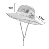 Geniş Memlu Şapkalar Kova Şapkaları Erkek Nefes Alabilir Örgü Balıkçı Hat Yaz UV Dirençli Güneş kovası şapka Erkekler Açık Mekan Geniş Kahverengi Yürüyüş Balıkçılık Şapkası 24323