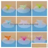 Drinkware Lid Mticolor Sile Dustproof Cup Lids Butterfly Er Silica Gel Sealing Cup-Er T9I002088 Drop Delivery Home Garden Kitchen Dini Dhiuh