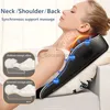 Massera nackkudde Jinkairui Electric Shiatsu Head Neck Cervical Ttraktion Kroppsmassagerbil Bakkudde med uppvärmningsvibrerande massageanordning 240323