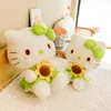 Yeni yaratıcı karikatür ayçiçeği kedi bebek sevimli peluş oyuncak yumuşak dolgu konfor yastığı eşlik eden kızlar hediye fabrikası stokta toptan