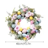 Flores decorativas, corona de Pascua Artificial, coronas de huevos, decoración de primavera, guirnalda para pared, granja, chimeneas, puerta
