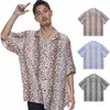 Camicie casual da uomo WACKO MARIA Spot Leopard Printing Uomo Donna Camicia allentata Hawaii di qualità Top Tees