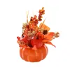 Decorative Flowers Artificial Pumpkin Flower Floral Arrangement Party Decor Centerpieces For DIY Crafts Halloween Porch Desk Ornaments