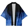 Vêtements de nuit pour hommes Peignoir japonais Kimono Taoist Hommes Casual Cardigan Chemises Rayon Robe d'été Accueil Manteau Vintage Style Yukata Vêtements