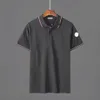 Mens Polo Shirts Monc Stripe Women T Shirts Embroidery Letter Fashion Clothing Business Short Sleeve Classical Casual Top Quality New Trend plus size s-4XL