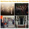 LED flytande Flameless Candles Lights with Magic Wand Remote Control Electric Flimrande avsmalnande ljus Christmashalloween Party 240322