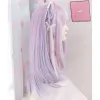 Wigs GAKA Purple Gradient Lolita Hair Round Face Long Hair Cosplay Natural Heat Resistant Synthetic Female Wig