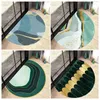 Carpets Entrance Doormat Non Slip Floor Mat Minimalism Art Style Bedroom Carpet Half Round Water Absorbent Bath Mats Bathroom Rugs