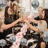 Feestdecoratie 8st 4D Zilveren Discobal Ballon Enorme Explosie Ster Verjaardag Babyshower Bruiloft Bachelorette Decor