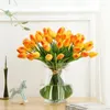 Decoratieve Bloemen 1 Stuks Tulp Kunstbloem Boeket PU Materiaal Kunstplanten Valentijnsdag Verjaardagsfeestje Bruiloft Home Decor Sfeer