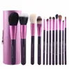 zoreya Brand 12pcs Natural Goat Hair Makeup Brushes Women Profial Cosmetic Tool Make Up Holder Powder Brush Set Animal Wool V7LI#