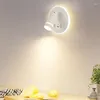 Lampa ścienna LED Sftlight USB Telefon komórkowy ładowalny dla sypialni mieszkalnej Świeciowy lekka oświetlenie wystroju w pomieszczeniach 6PA