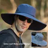 Wide Brim Hats Bucket Hats Mens waterproof fabric mountain hat mens UV resistant sun hat outdoor fishing hat wide Brim hat bucket hat Boonie hat Gorros 24323