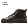 Casual Shoes Qianruiti Arrival Men Leather Lace-up High Top Male Outdoor Footwear Sneakers Plus Size EU39-EU47