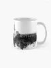 Canecas Hannover Skyline em aquarela preta Caneca de café Cerâmica Conjunto criativo Espresso