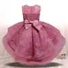 Girl's Dresses Elegant Girl Princess Dress Wedding and Birthday Party Bride Maid Tulle Lace Embroidered Formal Dress Childrens Ball Dress 24323