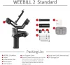 ヘッズZhiyunの公式Weebill 2カメラジンバル3AxisハンドヘルドスタビライザーCanon/Sony/Panasonic vs DJIのスクリーン付きカメラ用