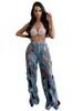 Damenjeans 2024 Ins Fashion Mid Waist Stretch Hollow Out Mom für Frauen Straight Fit Trendy Y2K Grunge Party Night Club Denim Hosen