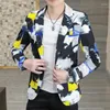 Costumes pour hommes Blazers beaux et à la mode pour hommes 3D Imprimer Mode Casual Manteau Printemps Haute Qualité Style Coréen Slim Fit Terno Masculino