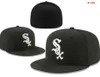 Męski baseball White Sox Dopasowany rozmiar Hats la Snapback Hats World Serie