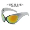 2 pcs Designer de luxe de mode Nouvelles lunettes de soleil de sport de cyclisme unisexe Y2K lunettes de soleil punk personnalisées à la mode et résistantes aux UV