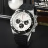 2024 Top Marke Mann Uhr Luxus Herren Uhren Alle Zifferblatt Arbeit Quarzuhr Hohe Qualität Chronograph Uhr Gummi Gürtel Männer mode Accessoires Geschenke