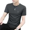 Modal Herren Eis Seide Kurzarm T-shirt Sommer Neue High-End Schnell Trocknende Mode Yu1q