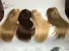 Toppers de cheveux européens de haute qualité, taille 8*8, avec dessus en soie, postiches pour femmes blanches, en Stock