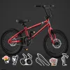 Cykel 16 '' 20 '' Barns BMX -cykel Small Wheeled High Carbon Steel Frame Kids Mtb Mountain Bicycle Cycling Gifts With Free Frakt