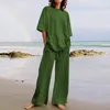 Gymkleding Casual riemzakset Halve mouw O Jumpsuits voor dames Feest Dames hardloopbroek Sexy bruiloftsgastjurk tweedelig