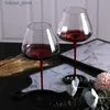 Vinglas Creative Black Bow Tie Crystal Glass Bordeaux Champagne Glass Hög kapacitet Luxury Burgogne Ving Glass Home L240323