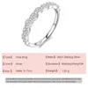 Anneaux de cluster Cyj européen CZ simple vague S925 bague en argent sterling pour les femmes fête d'anniversaire mariage bijoux exquis