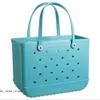 Evening Bags Large Waterproof Beach Bag Solid Punched Organizer Basket Summer Bogg Shoulder Storage Handbags Women's Stock Gifts 489