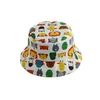 Bérets Été Bébé Chapeau De Soleil Garçon Fille Dessin Animé Mignon Impression Ours Seau Ifant Animal Pêche Pêcheur Casquette Panama Casquettes De Plage En Plein Air