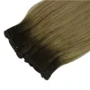 Weft Human Hair Bundles Genius Hais Weft Straight Brazilian One Donor Double Dound Natural Color Human Hair50g Women Hair Weft