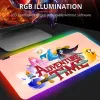 Pads Anime Adventure time RGB Grote muismat Grote XXL muismat Anime Muistapijt Toetsenbord Computer mousepad Led-achtergrondverlichting Mause Pad